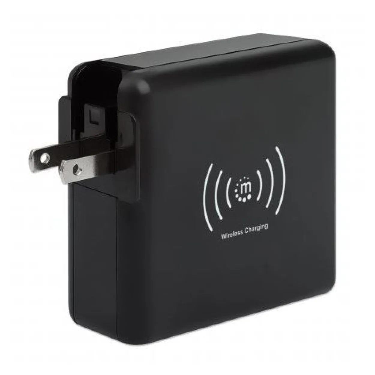 Manhattan 4-in-1 Reiseladegerät und induktive Powerbank 8.000 mAh, schwarz