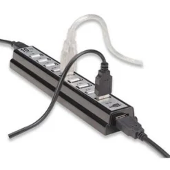 Manhattan 10-port USB 2.0 extern ohne Netzteil schwarz
