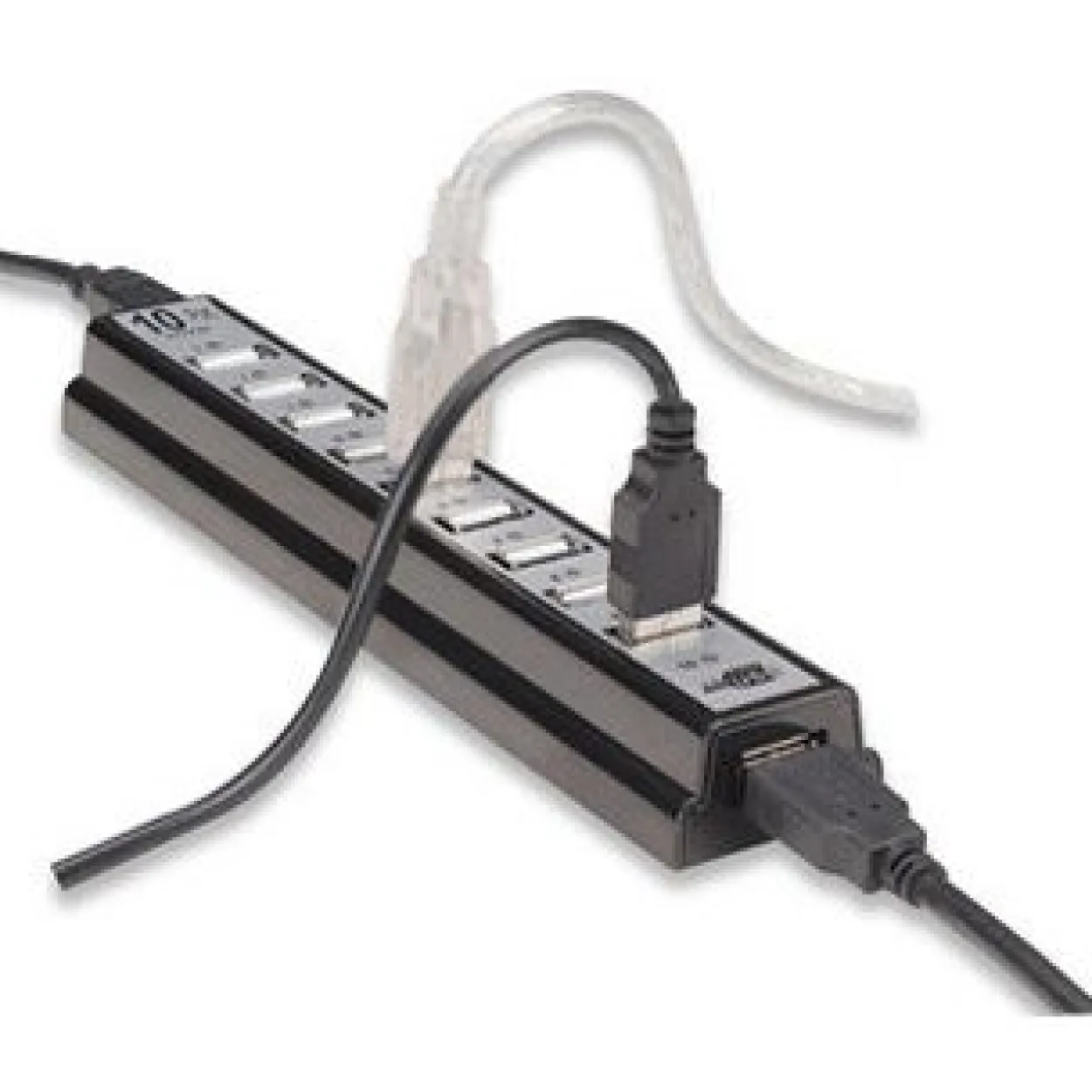 Manhattan 10-port USB 2.0 extern ohne Netzteil schwarz