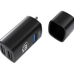 MANHATTAN 3-Port USB Typ-C Kombo-Hub USB-C-Stecker auf 3x USB-A 1x 5 Gbit/s USB USB 3.2 Gen 1 2x 480 Mbit/s USB 2.0 Strom über USB