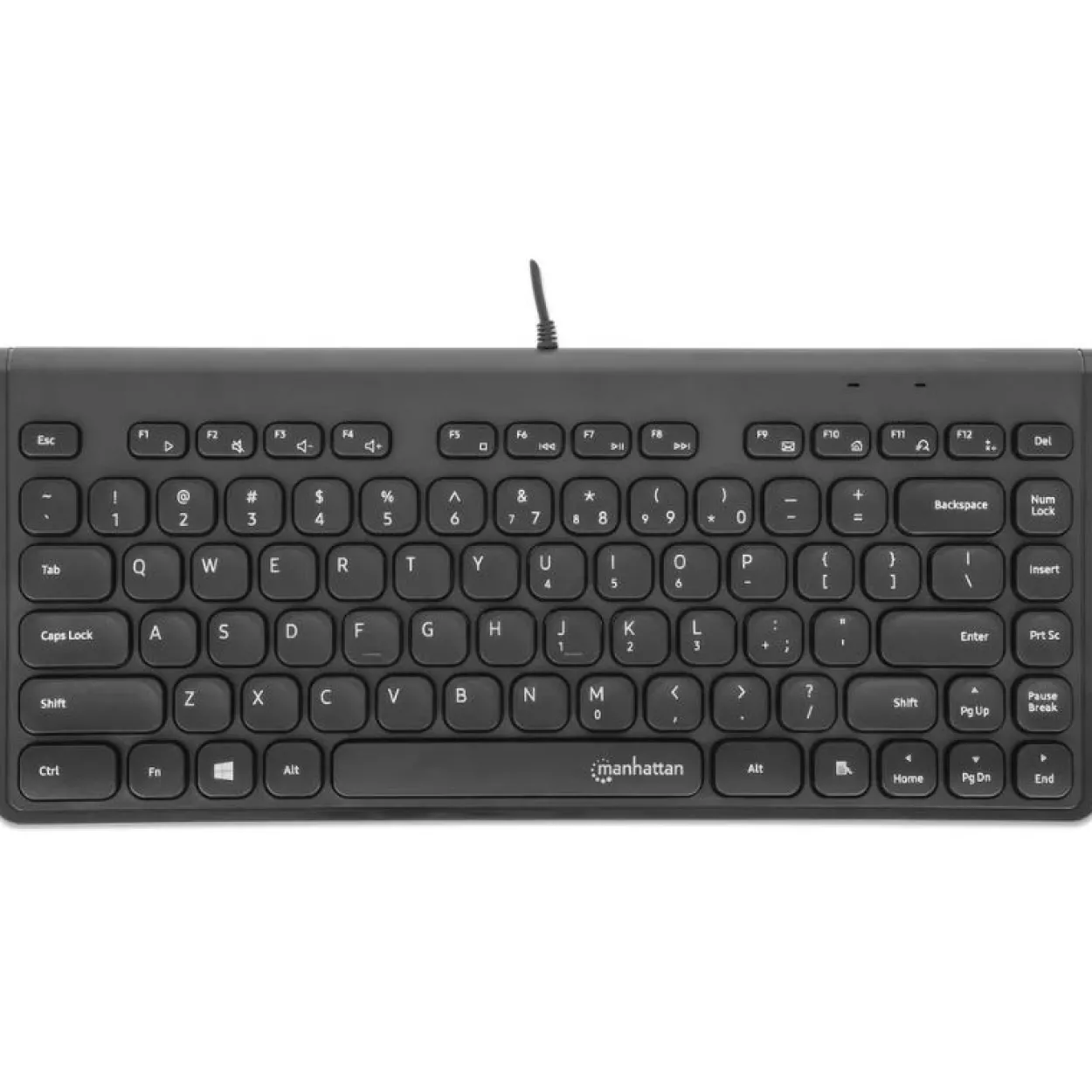 Manhattan Slim USB Mini-Tastatur 1.5m Kabel schwarz