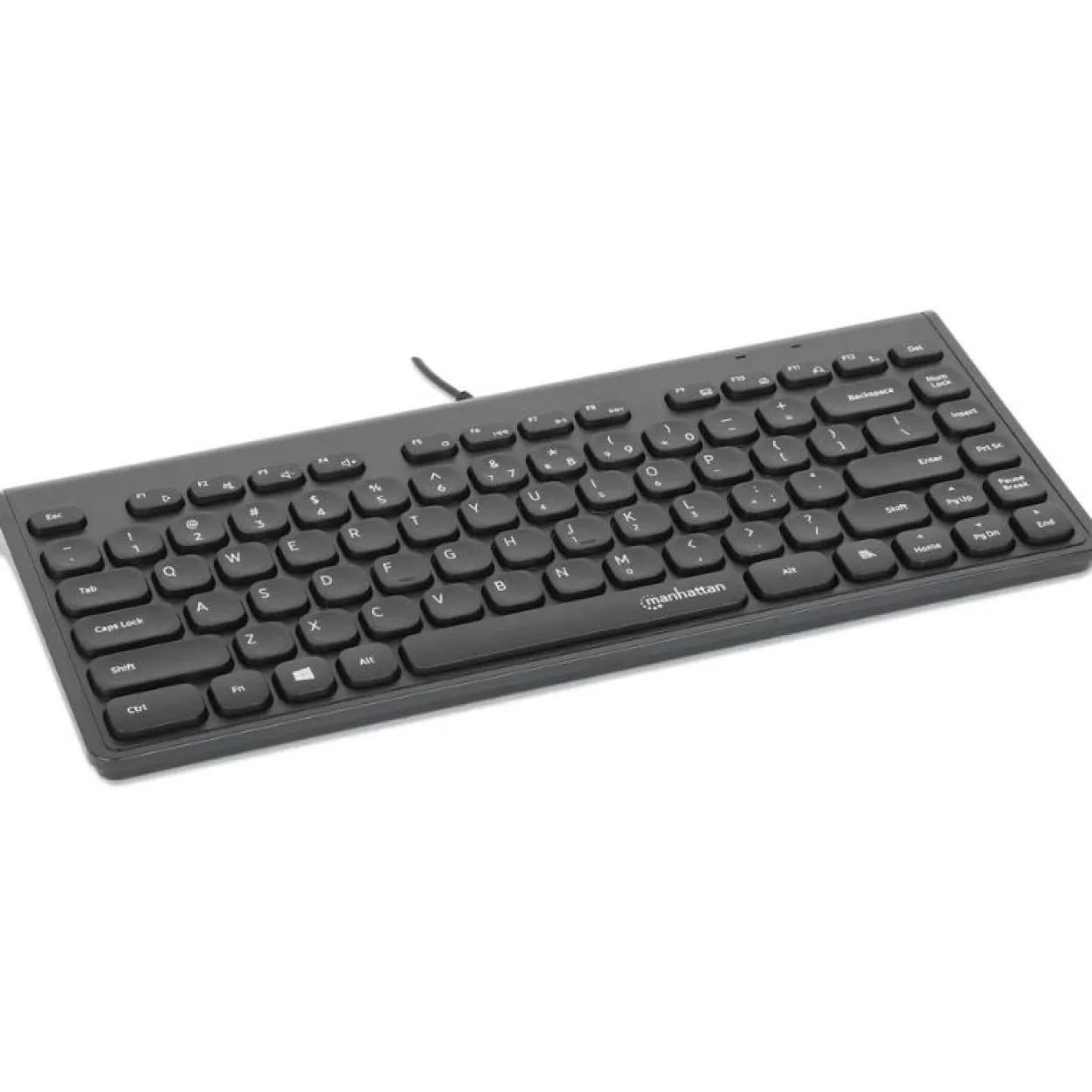 Manhattan Slim USB Mini-Tastatur 1.5m Kabel schwarz