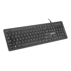 Manhattan Ultraflache Gaming-Tastatur USB Deutsch schwarz (kabelgebunden)