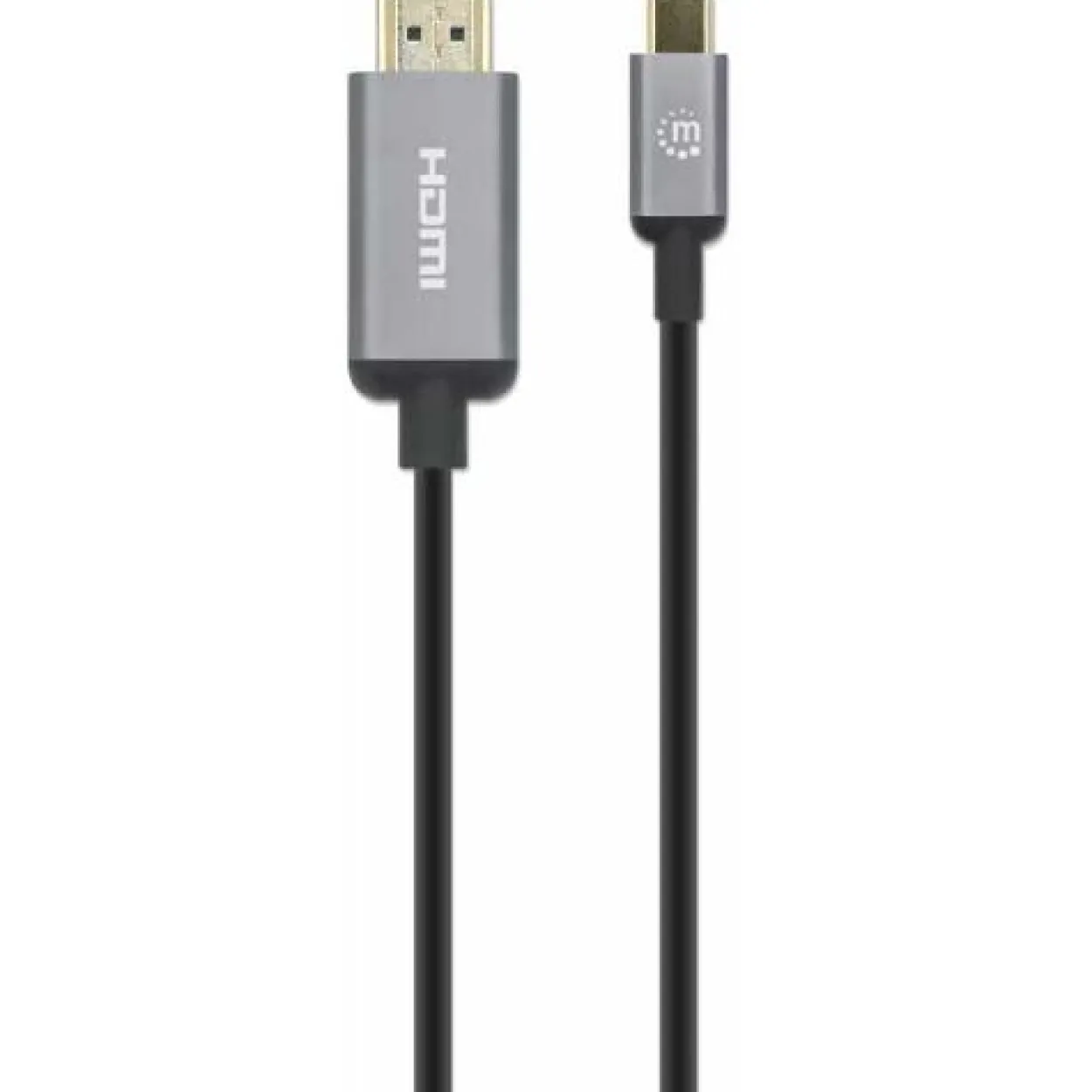 Manhattan USB-C Anschlusskabel HDMI Typ A Stecker auf USB C Stecker Grau/Schwarz 4K / 60 Hz