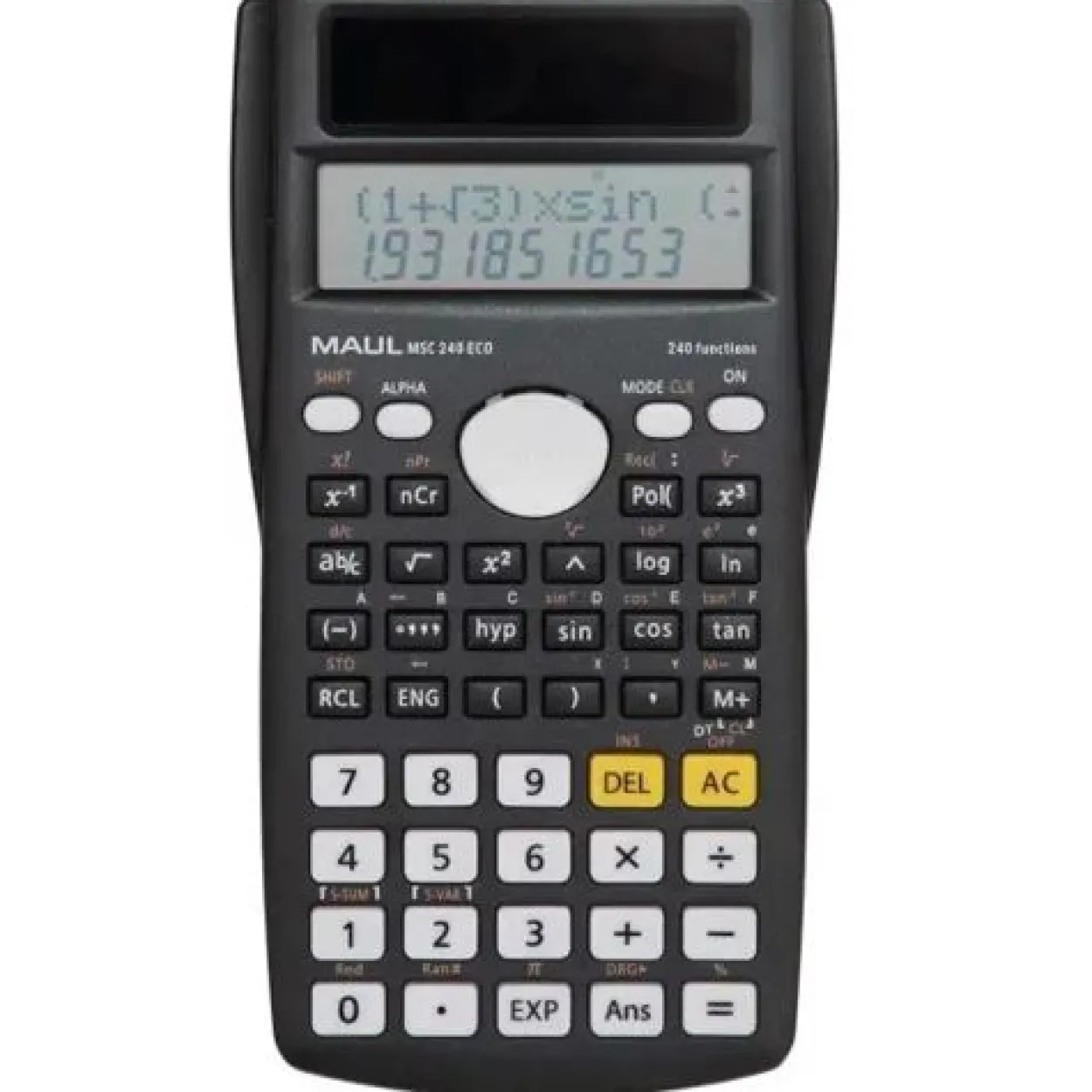 Maul Tischrechner MSC 240 ECO,scientific,10+2 Stellen, schw.