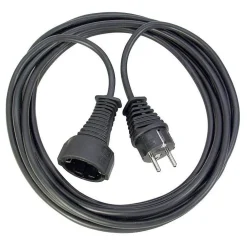 2.00m Brennenstuhl Qualitäts-Kunststoff-Verlängerungskabel schwarz H05VV-F 3G1,5