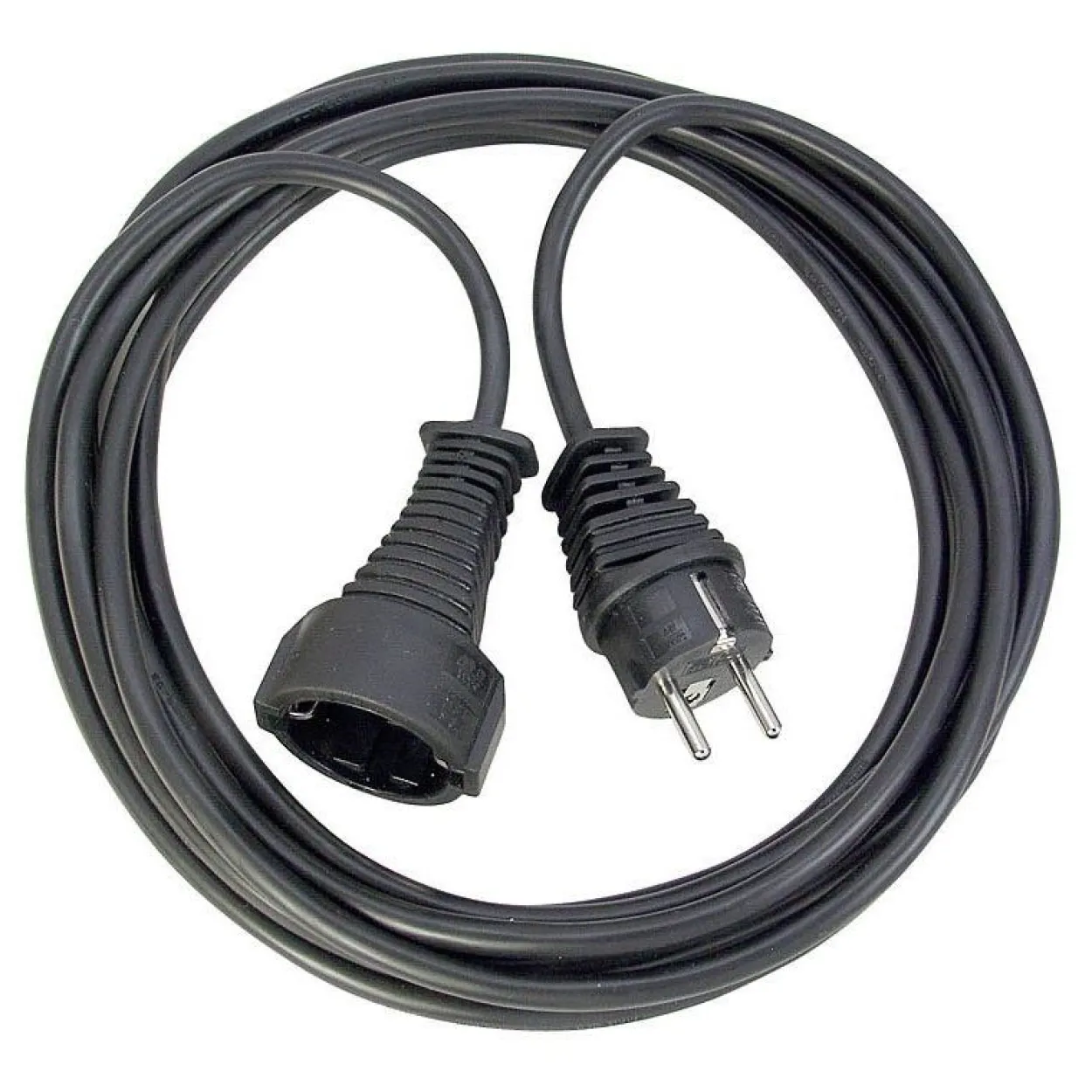 2.00m Brennenstuhl Qualitäts-Kunststoff-Verlängerungskabel schwarz H05VV-F 3G1,5