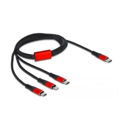 1.00m Delock USB Ladekabel 3 in 1 Type-CÖ zu LightningÖ / Micro USB / Type-CÖ