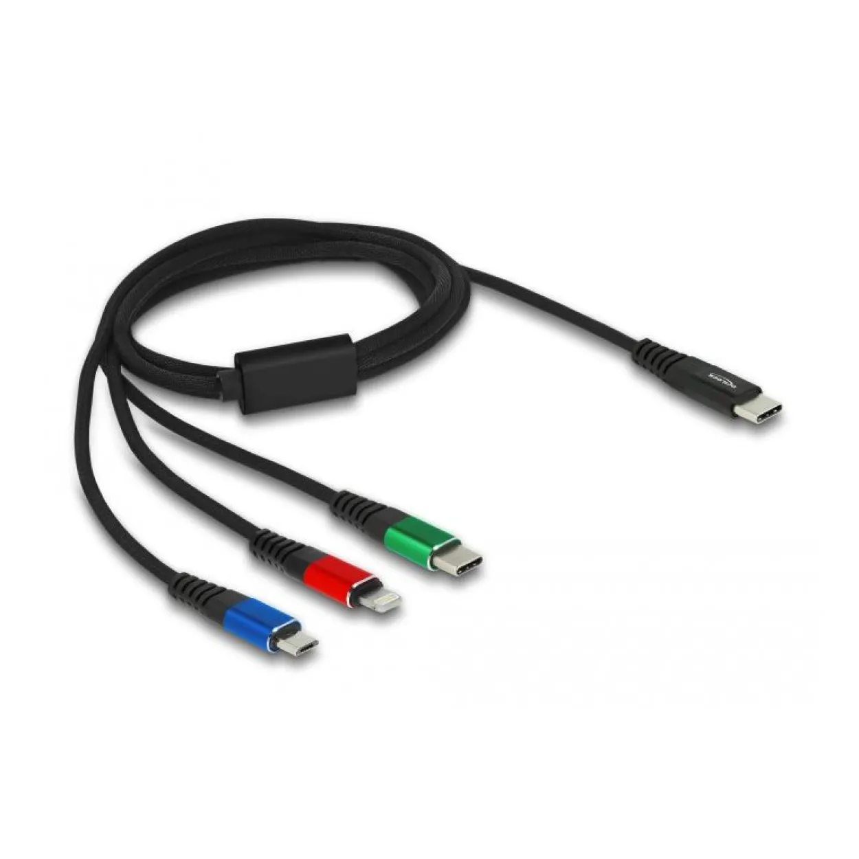 1.00mDelock USB Ladekabel 3 in 1 USB Type-C zu Lightning / Micro USB / USB Type-C