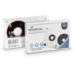 MediaRange Audiokassette C90 90min Typ1 normale Bias transp.