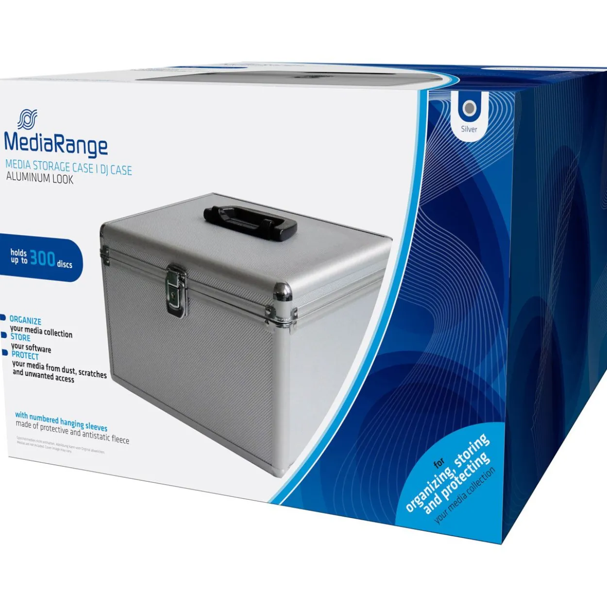 MediaRange CD DJ-Case für 300 CD/DVDs silber