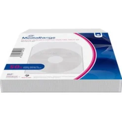 MediaRange CD Hüllen 50pcs Transparent Plastik