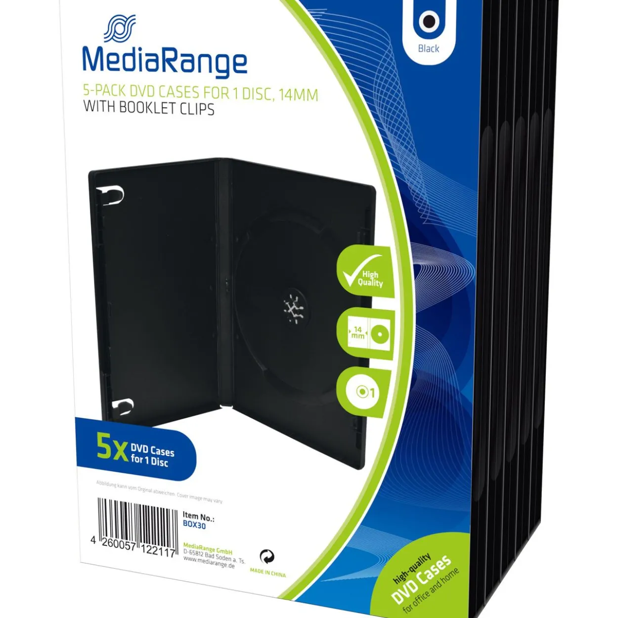 MediaRange DVD Leerbox 5pcs Single