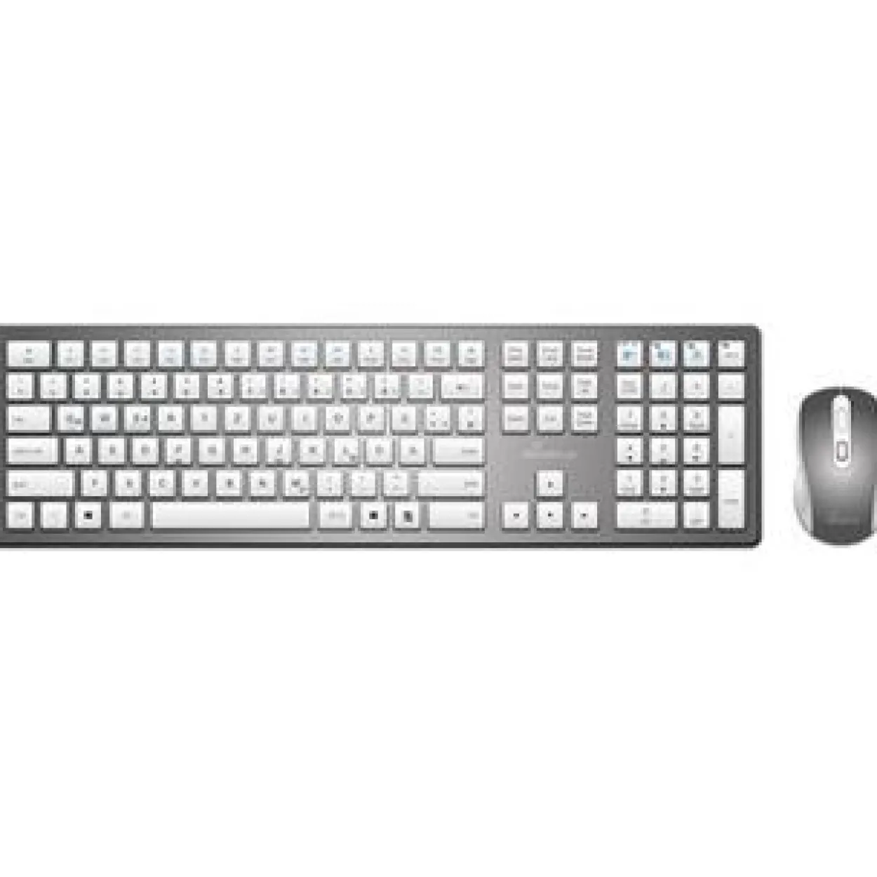 MediaRange Funk-Tastatur und optis. Funk-Maus Set QWERTZ sil