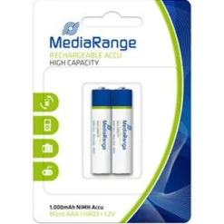 MediaRange HR03 Nickel-Metall-Hydrid AAA Micro Akku 1000 mAh 2er Pack