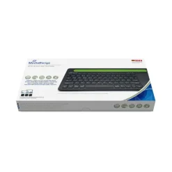 MediaRange Kompakt Tastatur USB und Bluetooth Deutsch schwarz/gruen (kabellos)