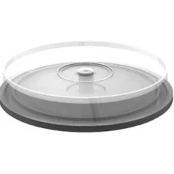 MediaRange Spindel f?r 10 Dics tranparent mit schwarzem Bode