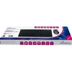 MediaRange Tastatur und Maus MROS104 Franzoesisch USB schwarz/grau