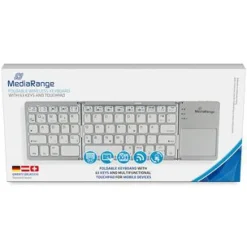 MediaRange Tastatur USB und Bluetooth Deutsch silber (kabellos)