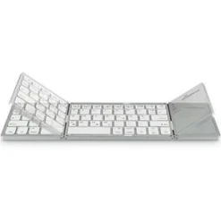 MediaRange Tastatur USB und Bluetooth Deutsch silber (kabellos)