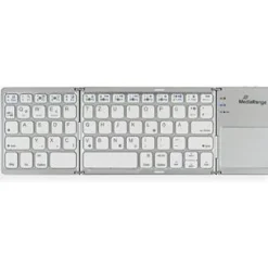 MediaRange Tastatur USB und Bluetooth Deutsch silber (kabellos)