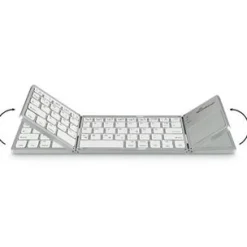 MediaRange Tastatur USB und Bluetooth Deutsch silber (kabellos)