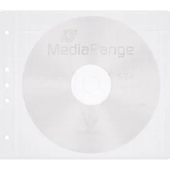 MediaRange Vliestaschen für 2 Disc weiß 50er Pack