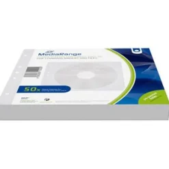 MediaRange Vliestaschen für 2 Disc weiß 50er Pack