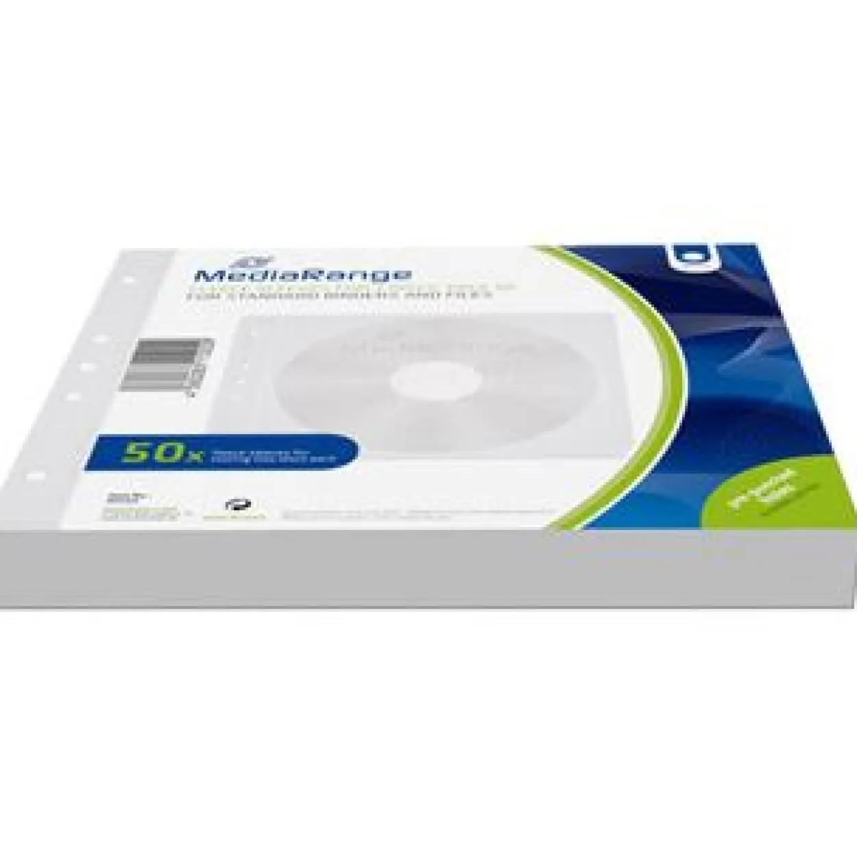 MediaRange Vliestaschen für 2 Disc weiß 50er Pack