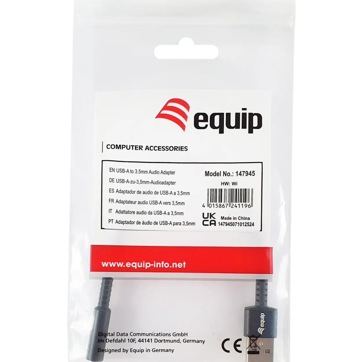 0.15m Equip Adapter USB-A-> 4-Pin 3.5mm St/Bu DAC beige