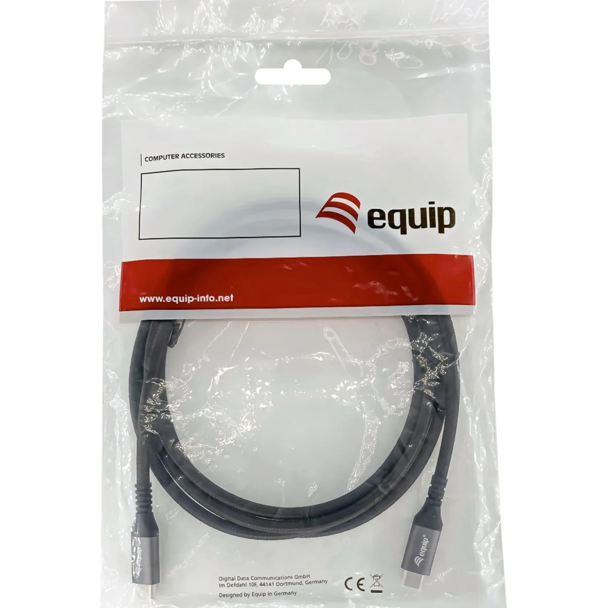 2.00m Equip USB Kabel 4.0 C -> C St/St 2.00m schwarz
