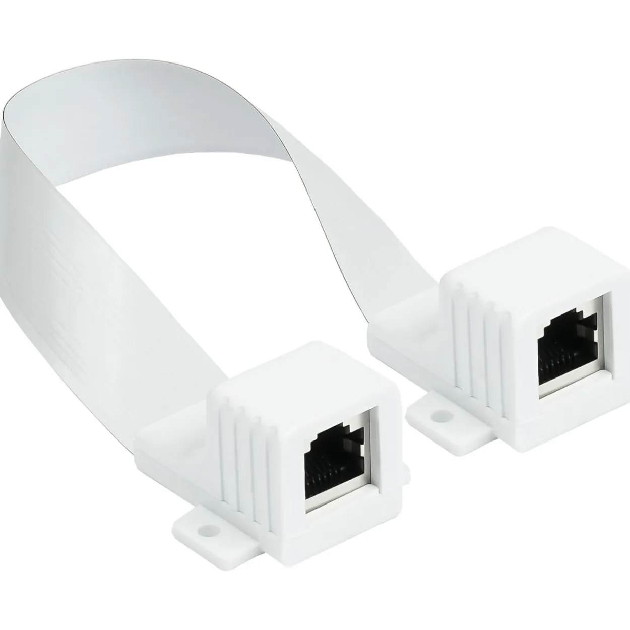 0.25m Good Connections RJ45 Fensterdurchführung High-Quality, weiss, Gesamtlänge inkl. Buchsen 30cm