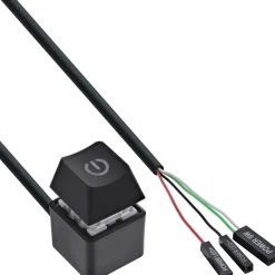 2.00m InLine Computer Power-Switch Remote Kabel, schwarz