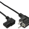 1.80m InLine 35er Bulk-Pack Netzkabel, Schutzkontakt gewinkelt auf Kaltgerätestecker C13 rechts abgewinkelt, schwarz