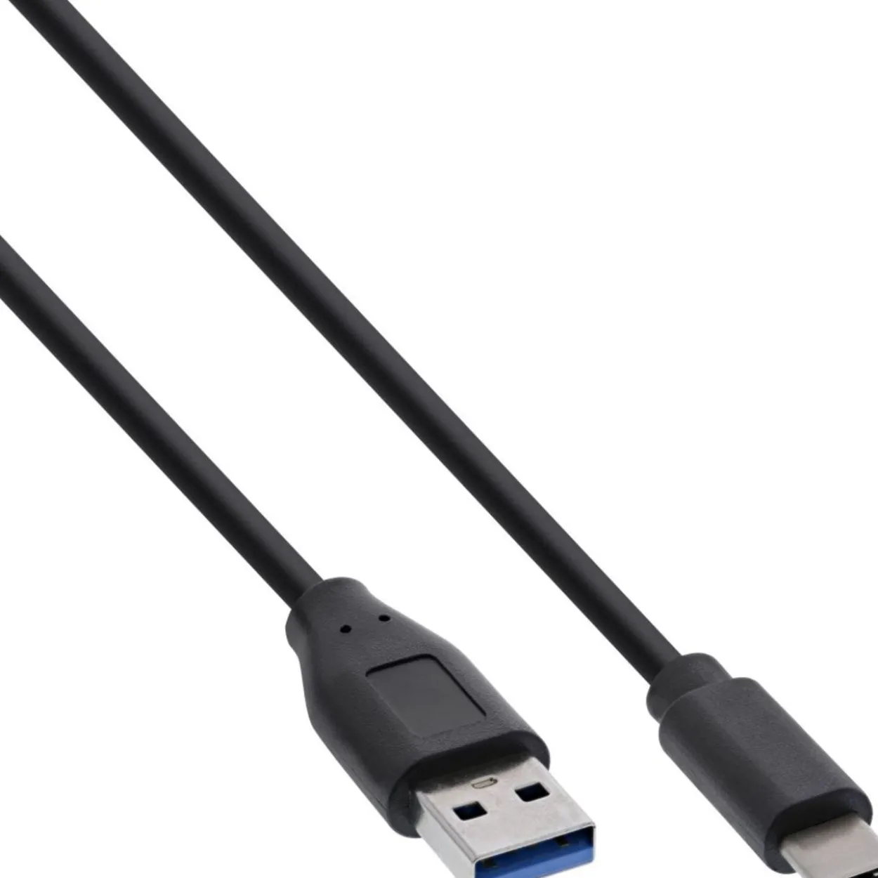 1.00m InLine 70er Bulk-Pack USB 3.2 Kabel, USB Typ-C an A Stecker, schwarz