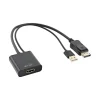 0.30m InLine HDMI BU zu DisplayPort ST Konverter Kabel, 4K, schwarz/gold