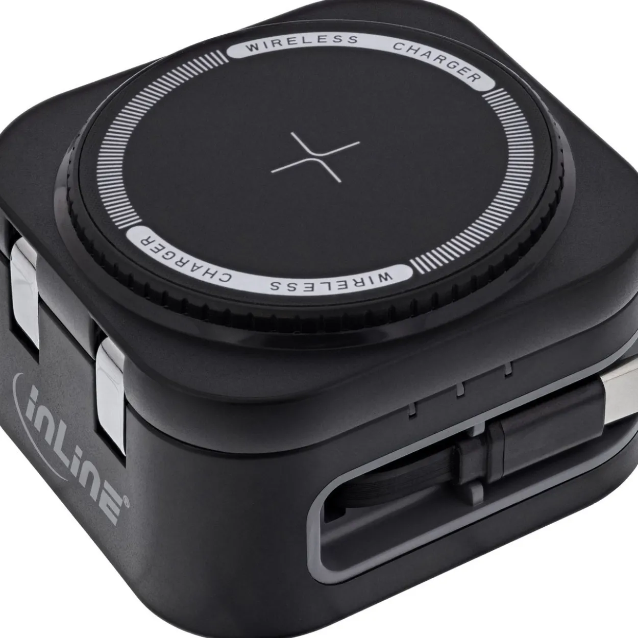 0.80m InLine 3in1 Wireless Charger, 15W Qi MagSafe kompatibel