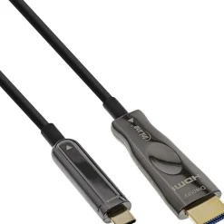 25.00m InLine USB Display AOC Kabel, USB Typ-C Stecker zu HDMI Stecker