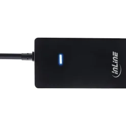 0.30m InLine USB 2.0 Hub, 4 Port, schwarz, Kabel