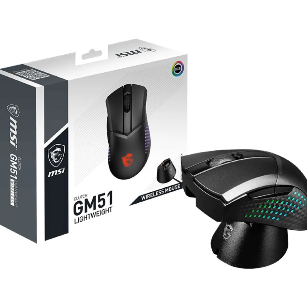 MSI Clutch GM51 Lightweight USB 2.4GHz Bluetooth schwarz (kabellos)