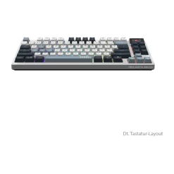 MSI FORGE GK600 TKL W SKY KTT Purple Star USB und Bluetooth Deutsch weiß/grau (kabellos)