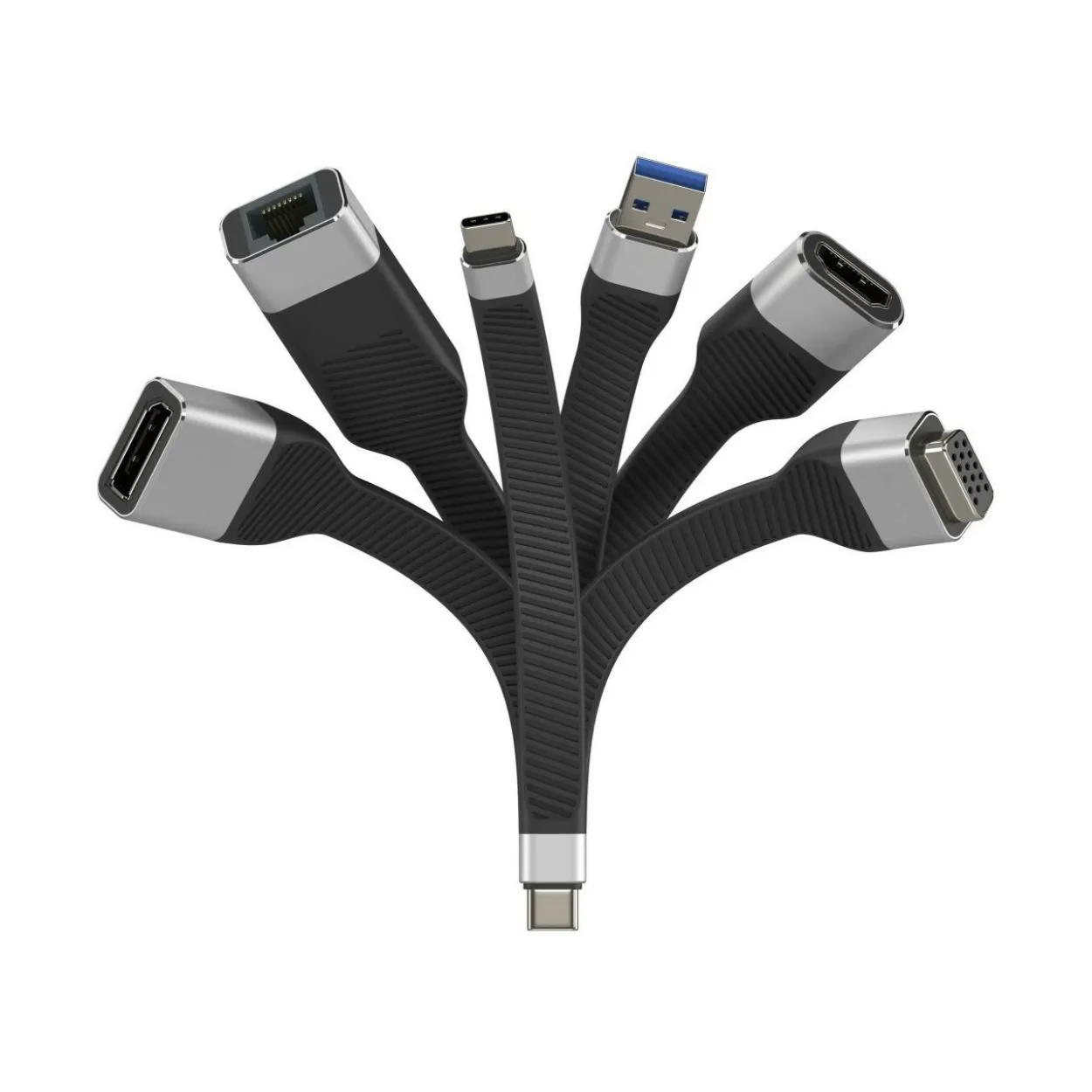 0.15m Techly Typ C auf VGA Buchse Flex Adapter