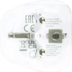 () 0.00m Verbatim Adapter Schlüsselanhänger Fernbedienung Schutzkontakt Weiß 1 (49549)