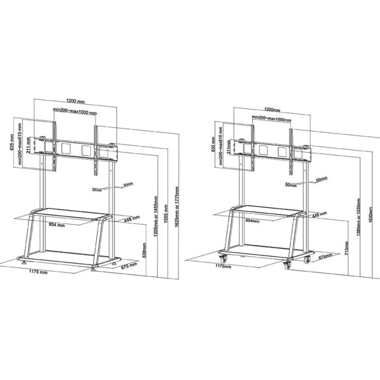 Neomounts by Newstar BOS 60"-105" 1TFT schwa. Max.150KG NS-M4000, schwarz