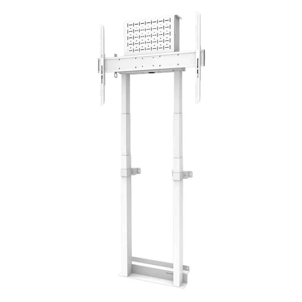 Neomounts by Newstar Motorised Wall Stand incl. storage box 10cm Wheels VESA 100x100 up to 800x600 weiß