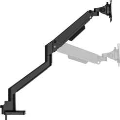 NEOMOUNTS Next Slim Desk Mount Single Display topfix clamp and grommet schwarz