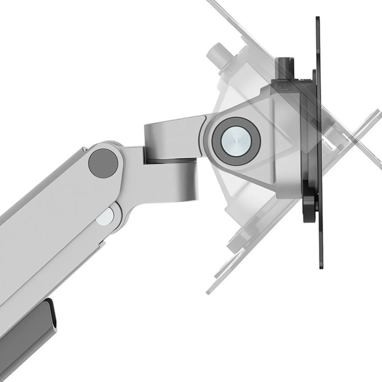 NEOMOUNTS Next Slim Desk Mount Single Display topfix clamp and grommet silber