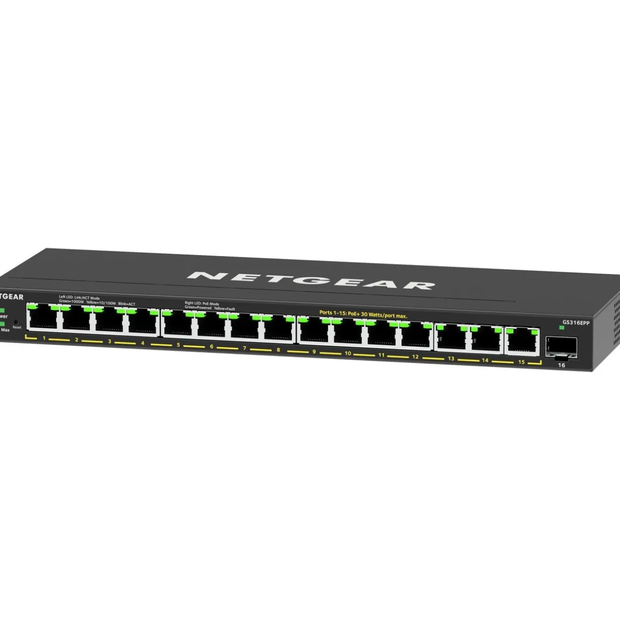 Netgear 16PT GE Plus Switch W/ HI-PWR POE+