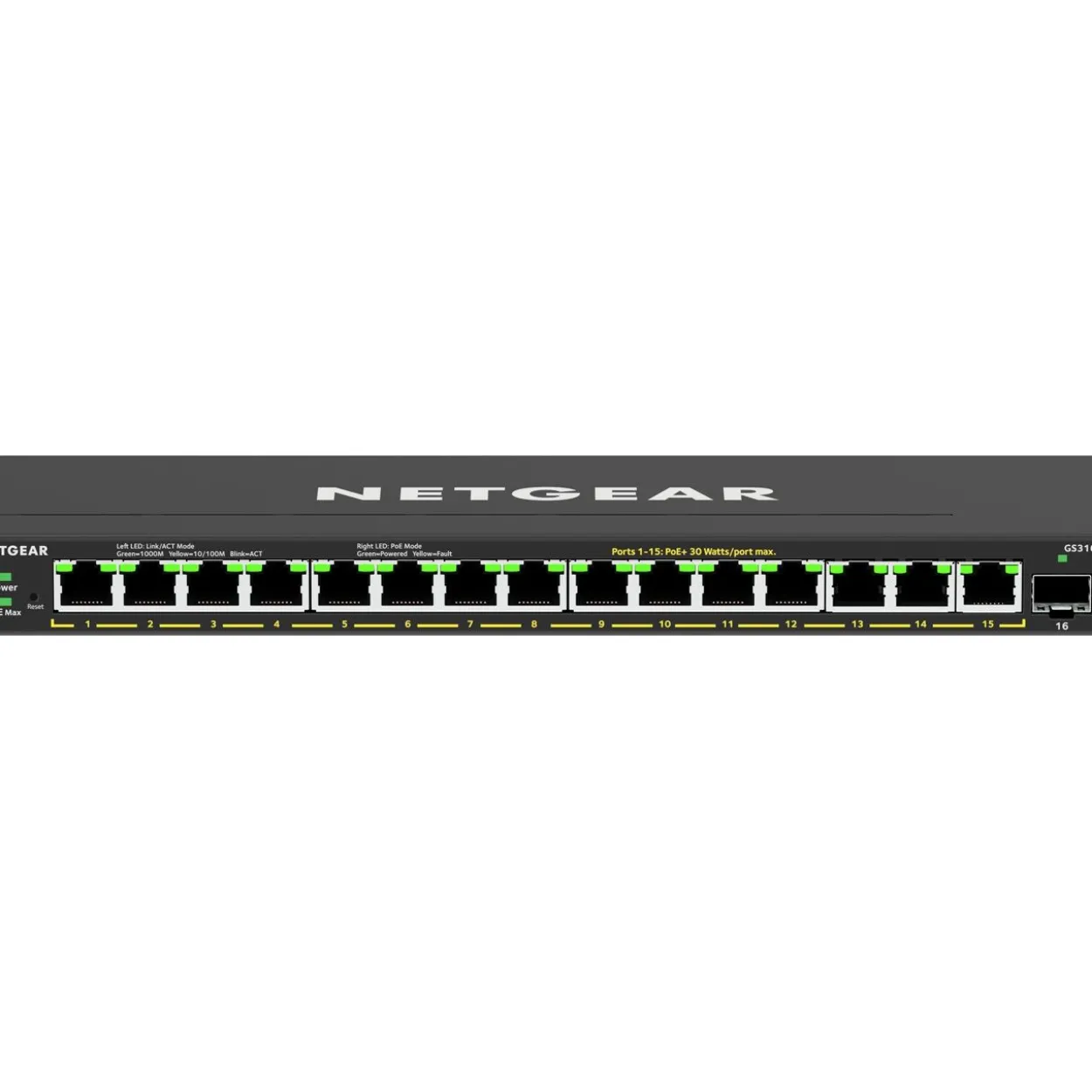 Netgear 16PT GE Plus Switch W/ HI-PWR POE+
