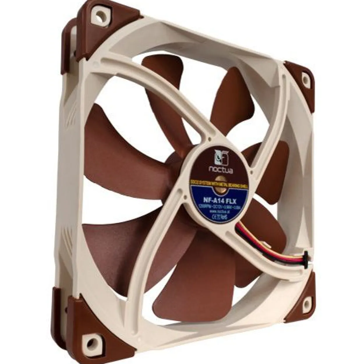 Noctua NF-A14 FLX 140x140x25mm 1200 U/min 19 dB(A) braun/beige